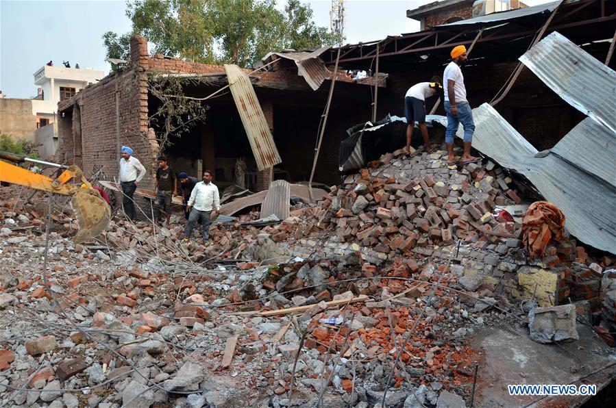 INDIA-GURDASPUR-FIREWORKS FACTORY-BLAST
