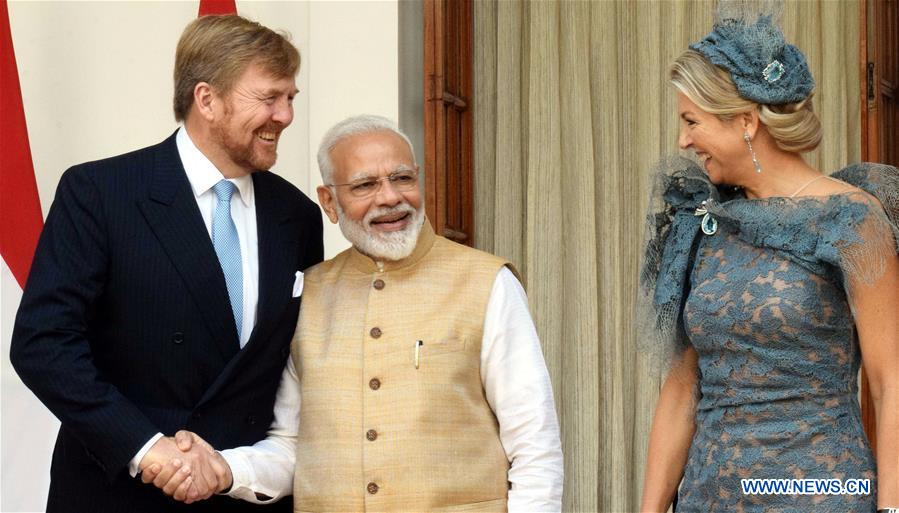 INDIA-NEW DELHI-MODI-DUTCH KING AND QUEEN-MEETING
