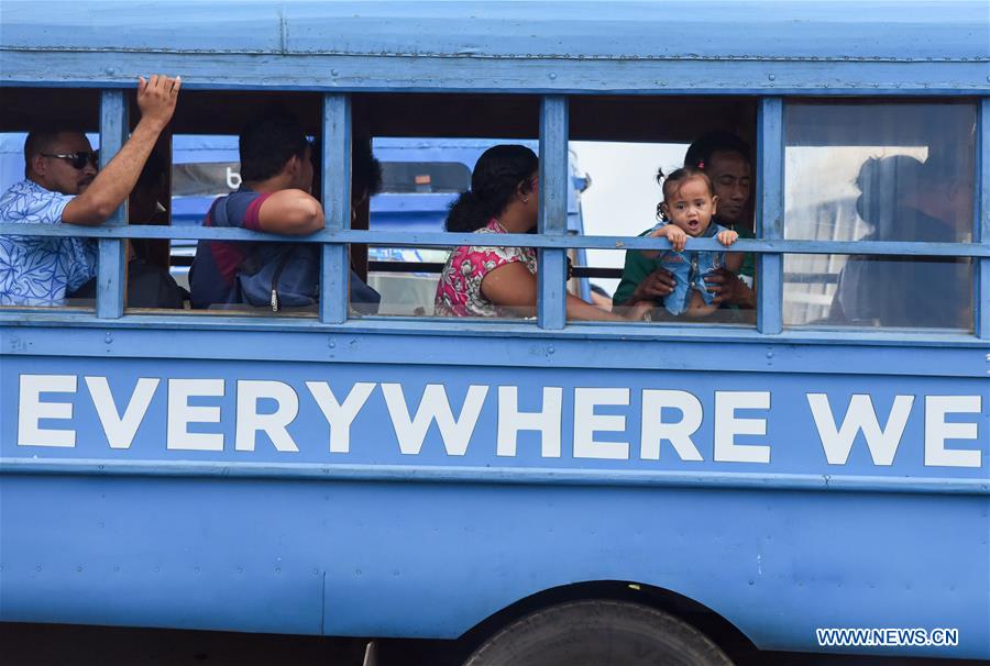 SAMOA-APIA-DAILY LIFE-PUBLIC TRANSPORT-BUSES