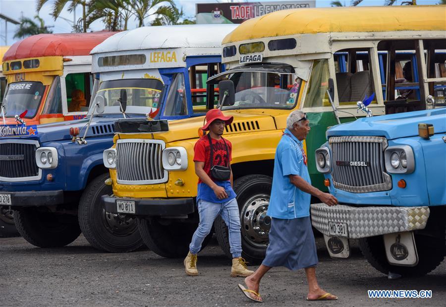 SAMOA-APIA-DAILY LIFE-PUBLIC TRANSPORT-BUSES