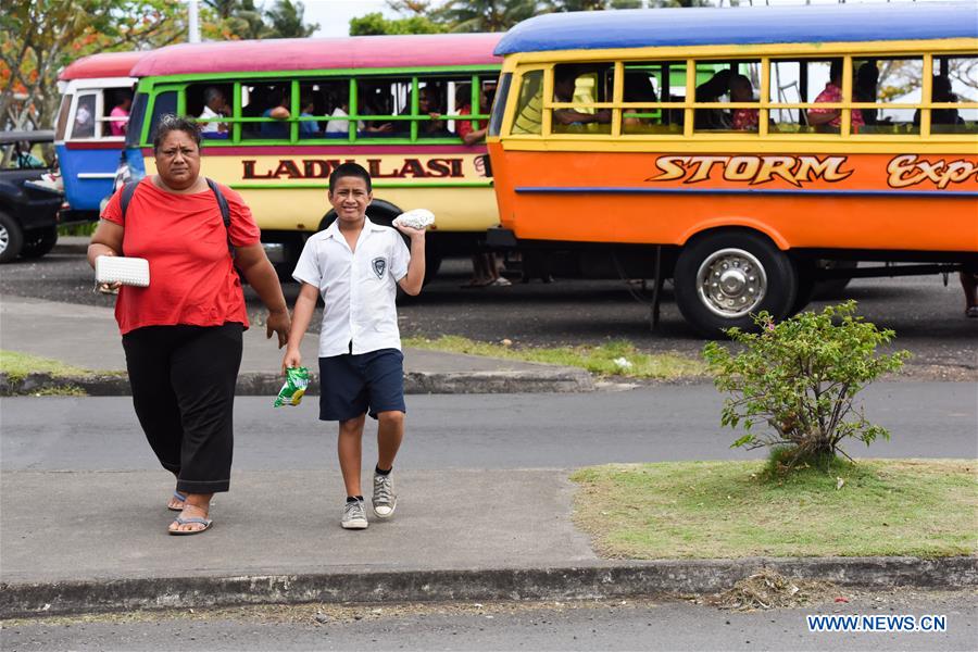 SAMOA-APIA-DAILY LIFE-PUBLIC TRANSPORT-BUSES