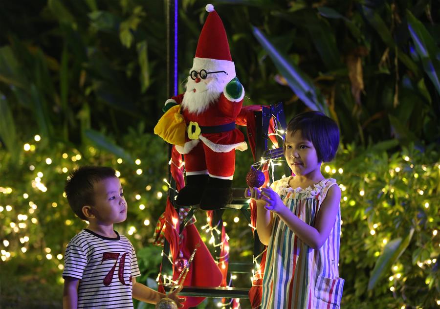 MYANMAR-YANGON-CHRISTMAS LIGHTS
