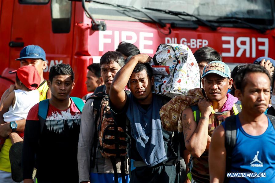 PHILIPPINES-TAAL VOLCANO-EVACUEES