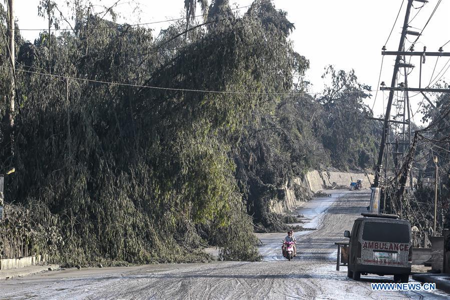 PHILIPPINES-TAAL VOLCANO-ASH AND MUD