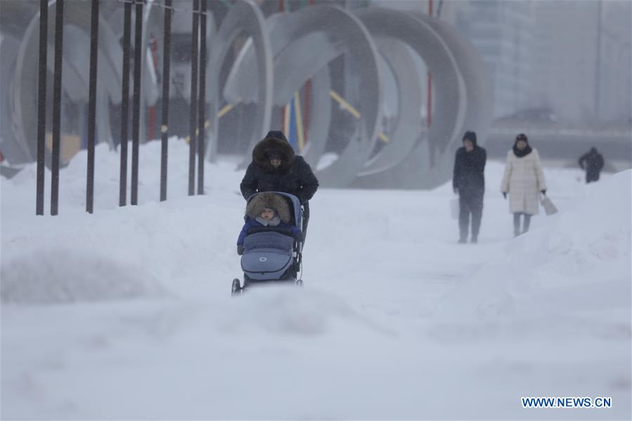 KAZAKHSTAN-NUR-SULTAN-SNOW