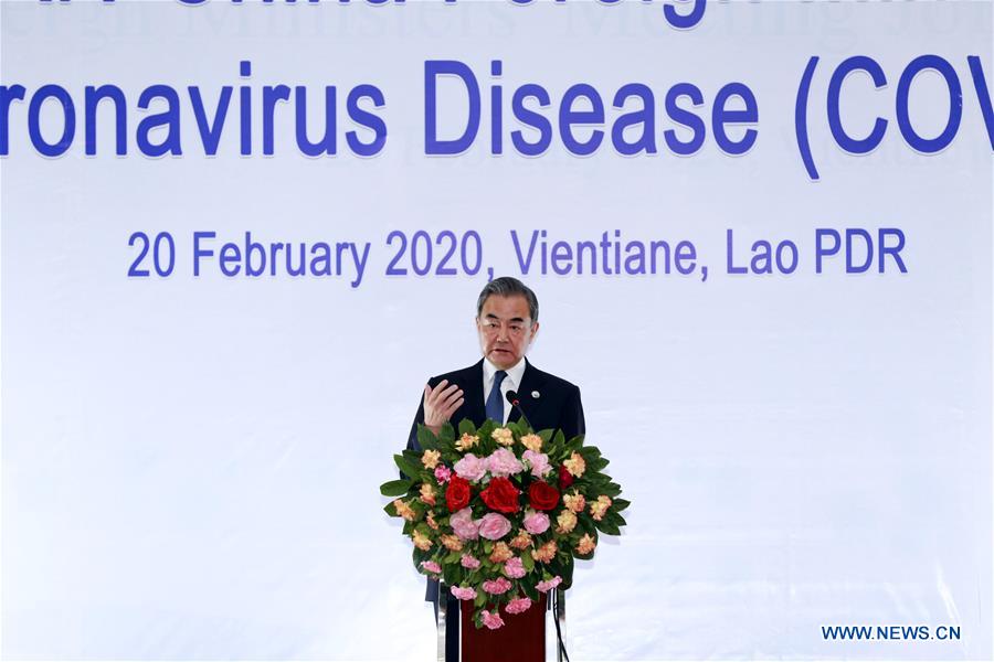 LAOS-VIENTIANE-CHINA-ASEAN-FM-CORONAVIRUS-MEETING