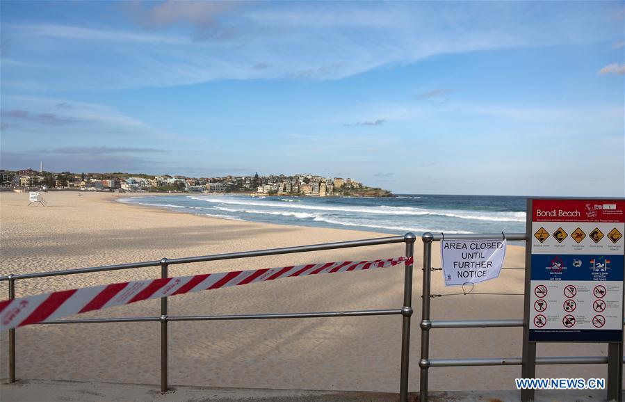 AUSTRALIA-SYDNEY-COVID-19-BONDI BEACH-CLOSE