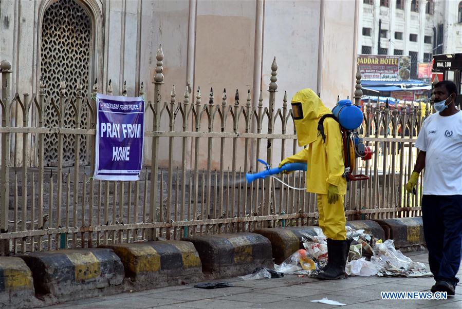 INDIA-HYDERABAD-COVID-19-PUBLIC CURFEW