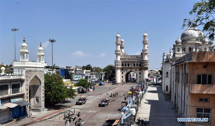 INDIA-HYDERABAD-COVID-19-PUBLIC CURFEW