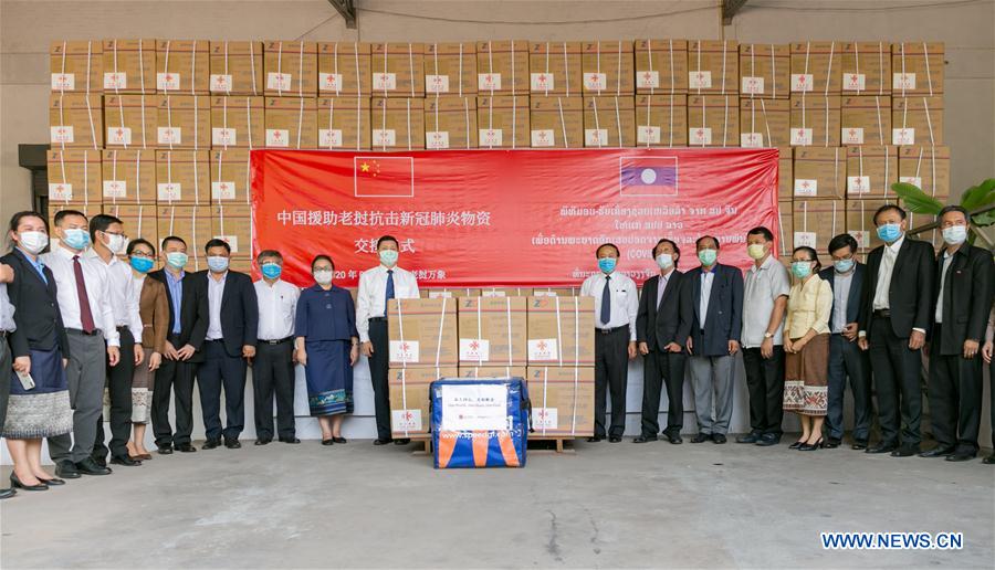 LAOS-VIENTIANE-COVID-19-CHINA-MEDICAL SUPPLIES