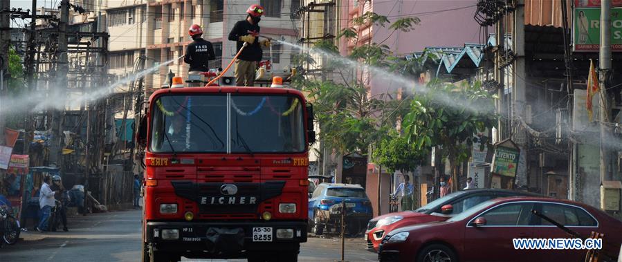 INDIA-GUWAHATI-COVID-19-DISINFECTION