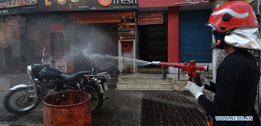 INDIA-GUWAHATI-COVID-19-DISINFECTION