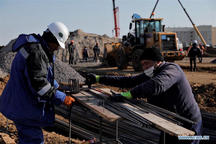 KAZAKHSTAN-NUR-SULTAN-HOSPITAL-CONSTRUCTION-COVID-19