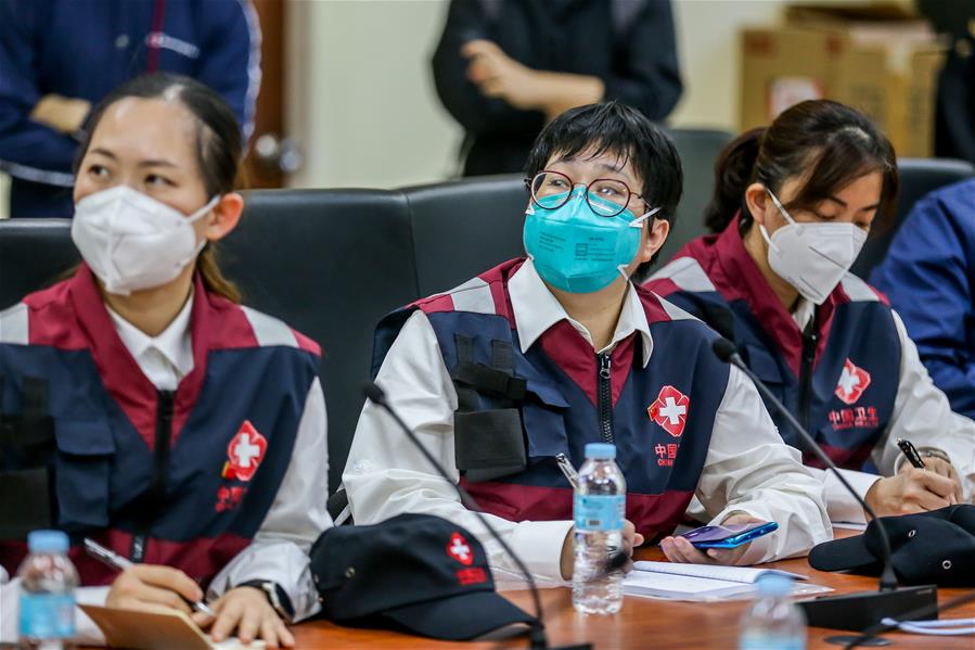 PHILIPPINES-MANILA-COVID-19-CHINESE MEDICAL TEAM-DOH-BRIEFING SESSION