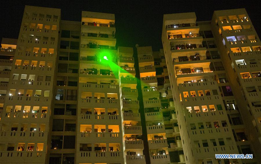 INDIA-NEW DELHI-COVID-19-LIGHTING