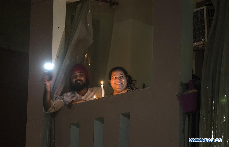 INDIA-NEW DELHI-COVID-19-LIGHTING