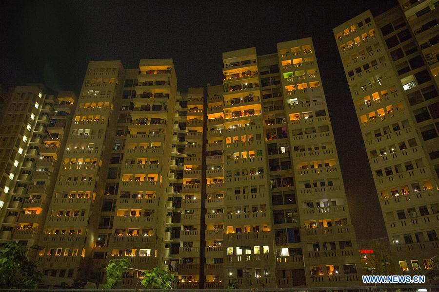 INDIA-NEW DELHI-COVID-19-LIGHTING