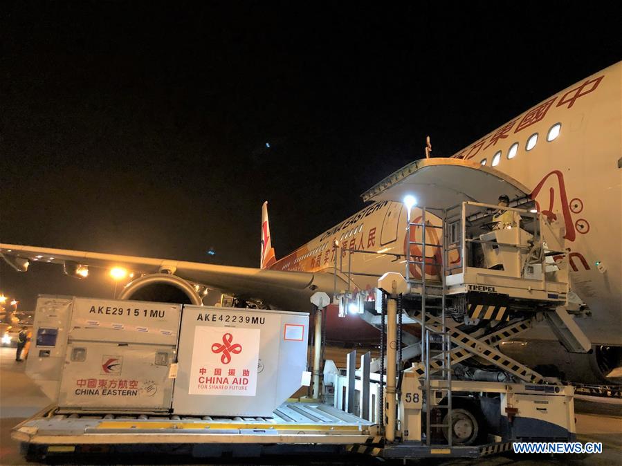 SRI LANKA-BANDARANAIKE AIRPORT-CHINA-MEDICAL AID-DONATION-ARRIVAL