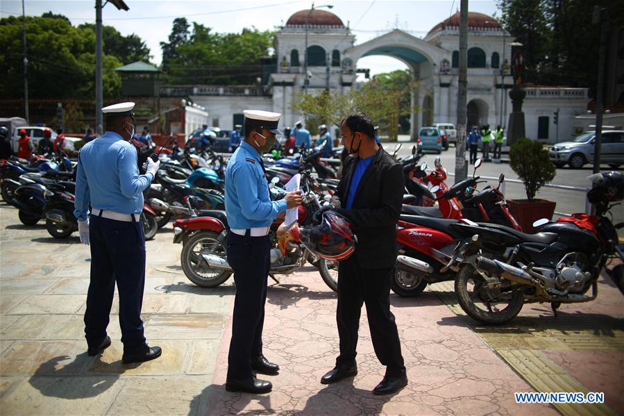 NEPAL-KATHMANDU-VEHICLES-LOCKDOWN