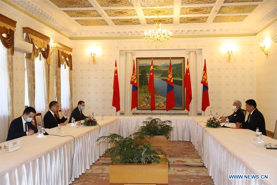 MONGOLIA-ULAN BATOR-PM-WANG YI-MEETING