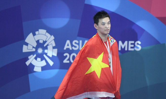Sun Yang retains 1500m freestyle title in Asian Games