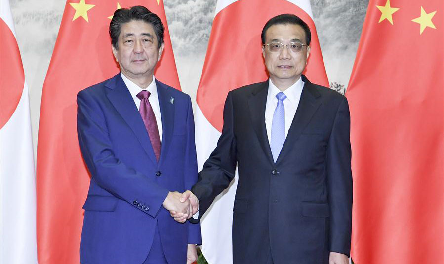 Chinese premier calls for efforts to advance ties with Japan
