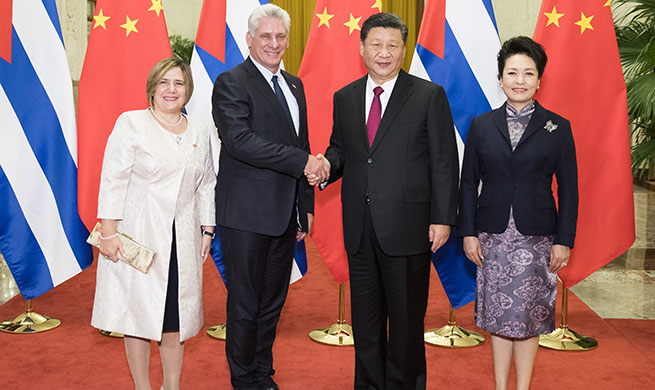 Xi holds talks with Cuban president to advance ties
