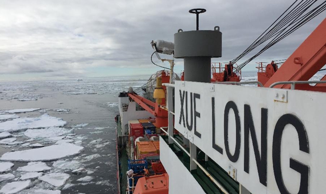 China's icebreaker Xuelong enters floating ice field in Southern Ocean