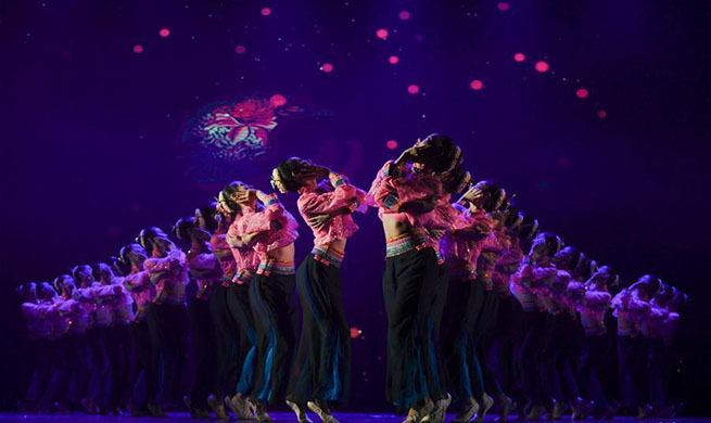 Dance work displaying activity held in Fuzhou, SE China's Fujian