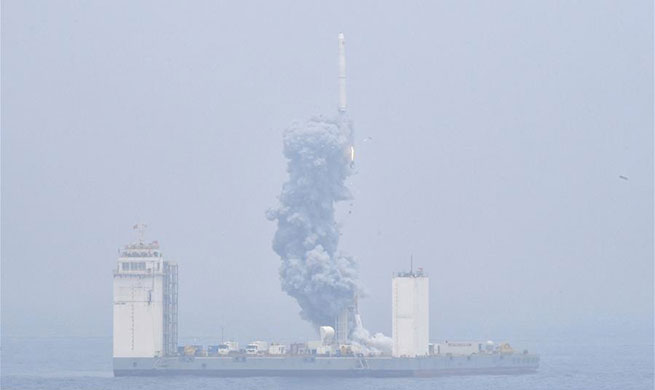 China completes first offshore rocket launch