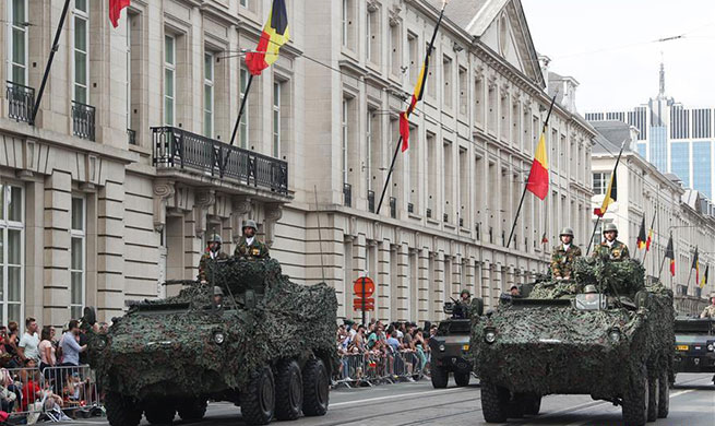 Belgian National Day celebrated in Brussels, Belgium