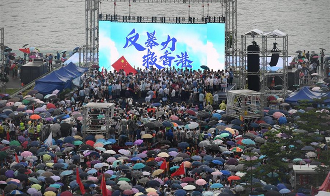 Feature: Over 470,000 people in Hong Kong say "no" to violence