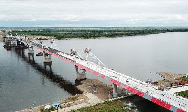 In pics: first highway bridge connecting China and Russia under construction