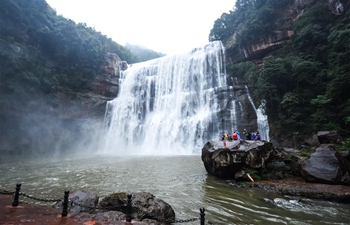 Scenery of Chishui waterfall in China's Guizhou