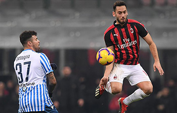 Serie A: AC Milan beat Spal 2-1
