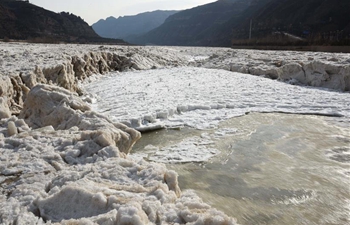 In pics: frozen Hukou Waterfall on Yellow River