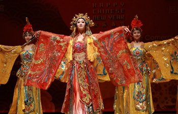 Chinese dancers perform in Quito, Ecuador