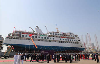 First China-made polar cruise ship tests water