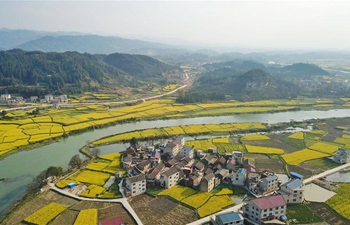 Spring view in Dunzhai Township, SW China's Guizhou
