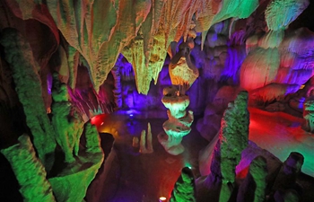Inner scenery of Tieling Karst Cave in NE China's Liaoning