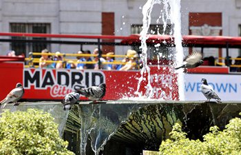 Heat wave hits Madrid, Spain