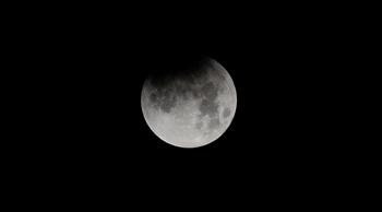 Partial lunar eclipse seen in Kathmandu, Nepal
