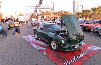 Vintage car show held in Kuwait City