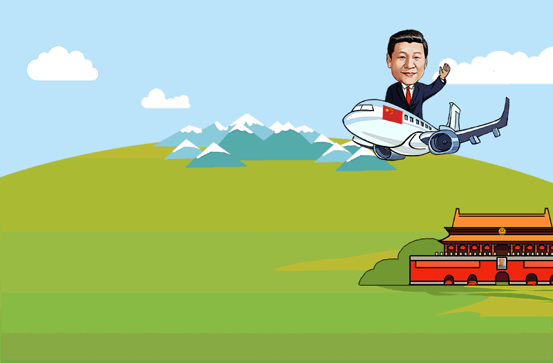 Cartoon Commentary, Xi's Swiss trip ①: First overseas visit in 2017 to  record a trove of “firsts” - Xinhua 