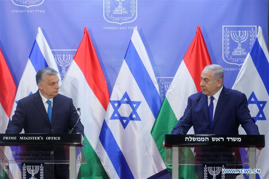 MIDEAST-JERUSALEM-HUNGARY-PM-PRESS CONFERENCE