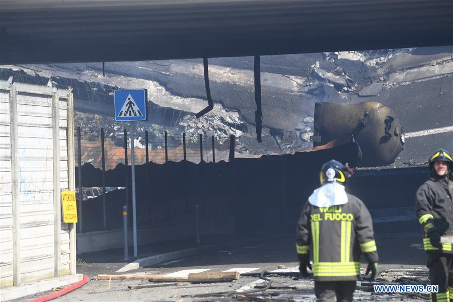 ITALY-BOLOGNA-OIL TANKER-EXPLOSION