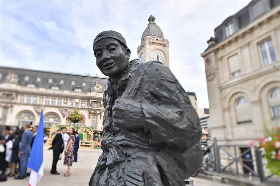 FRANCE-PARIS-WWI-CHINESE WORKER-STATUE