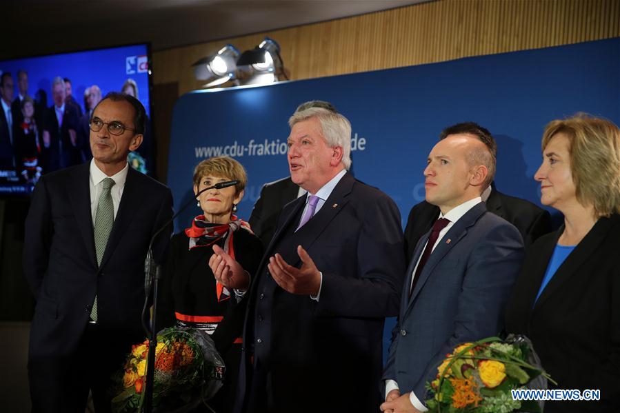 GERMANY-WIESBADEN-HESSE-STATE ELECTION-VOLKER BOUFFIER