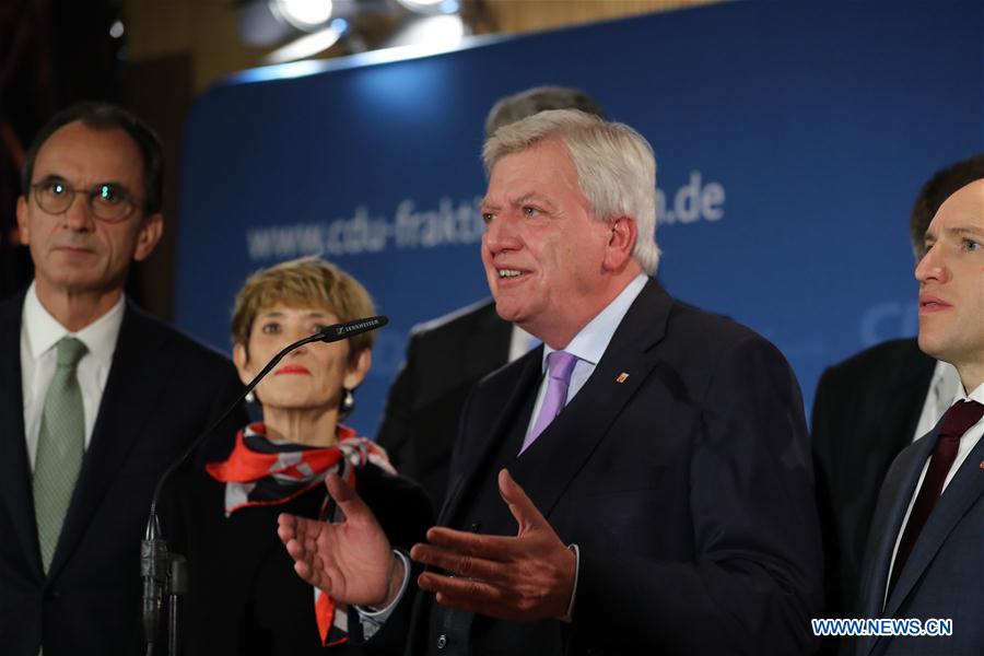 GERMANY-WIESBADEN-HESSE-STATE ELECTION-VOLKER BOUFFIER