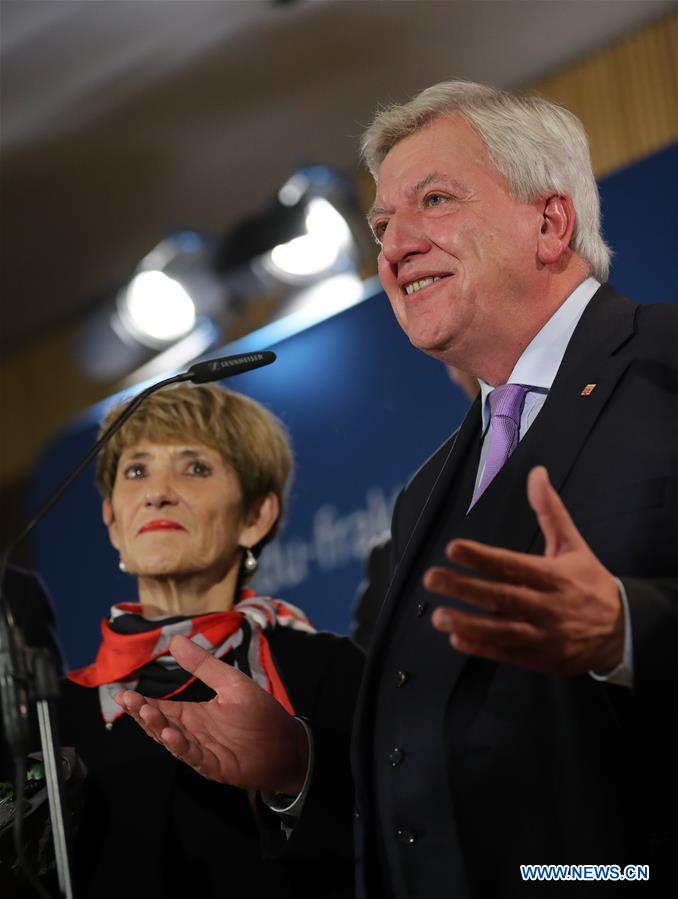 GERMANY-WIESBADEN-HESSE-STATE ELECTION-VOLKER BOUFFIER